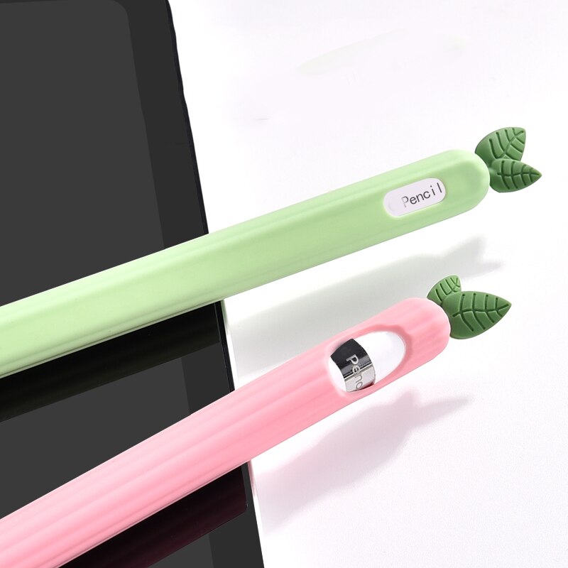 Voor apple pencil 2 hoesje schattige fruit cartoon pencil 2th hoesje tablet touch stylus pen beschermhoes etui draagbare siliconen hoes