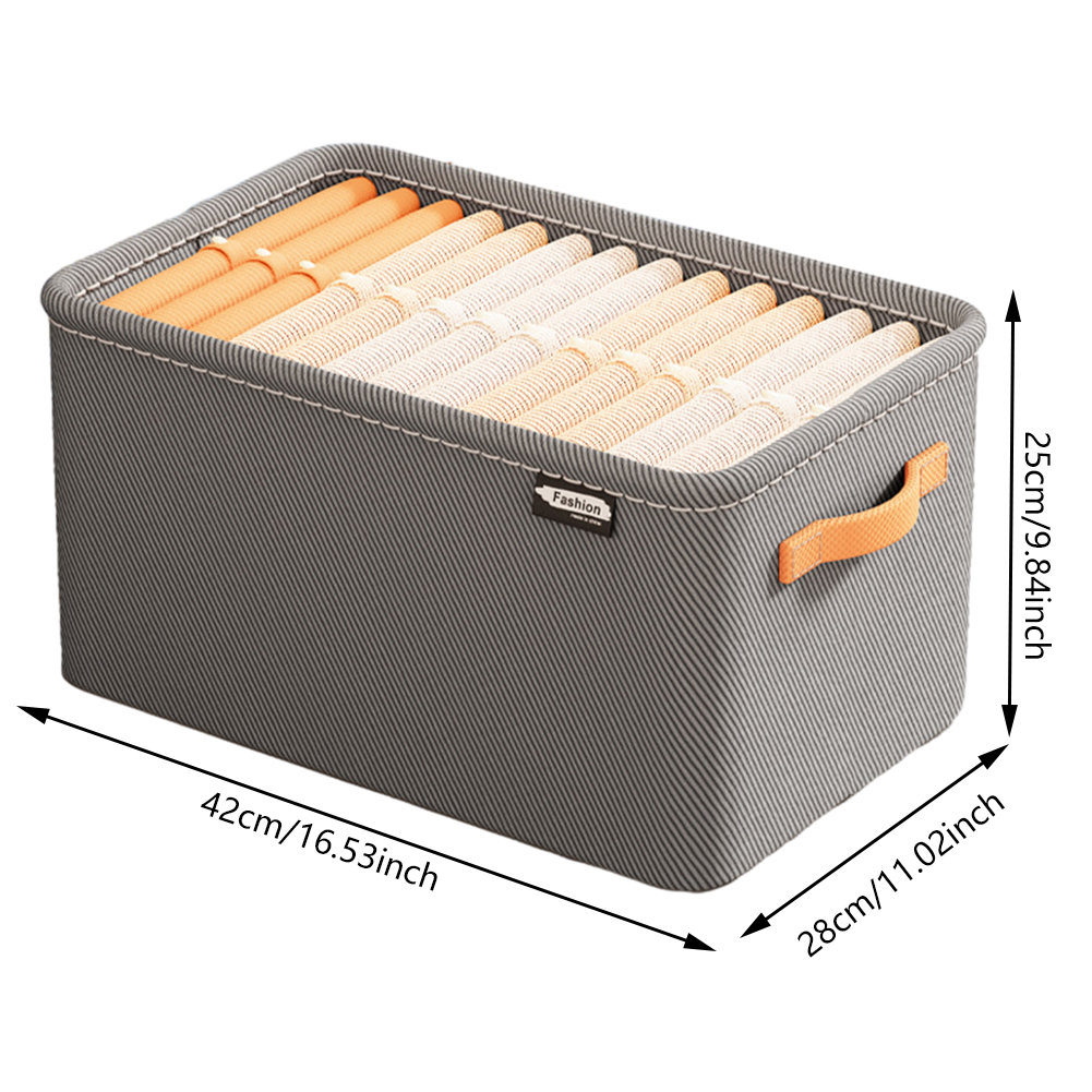 Caja organizadora de ropa con asa, armario, cesta de almacenamiento para ropa y pantalones, organizador plegable de gran capacidad para ropa del hogar: Verde