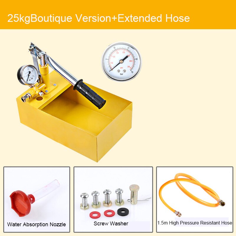 Manual Pressure Test Pump Press PPR Aluminum Water Pressure Tester Manual Hydraulic Test Pump