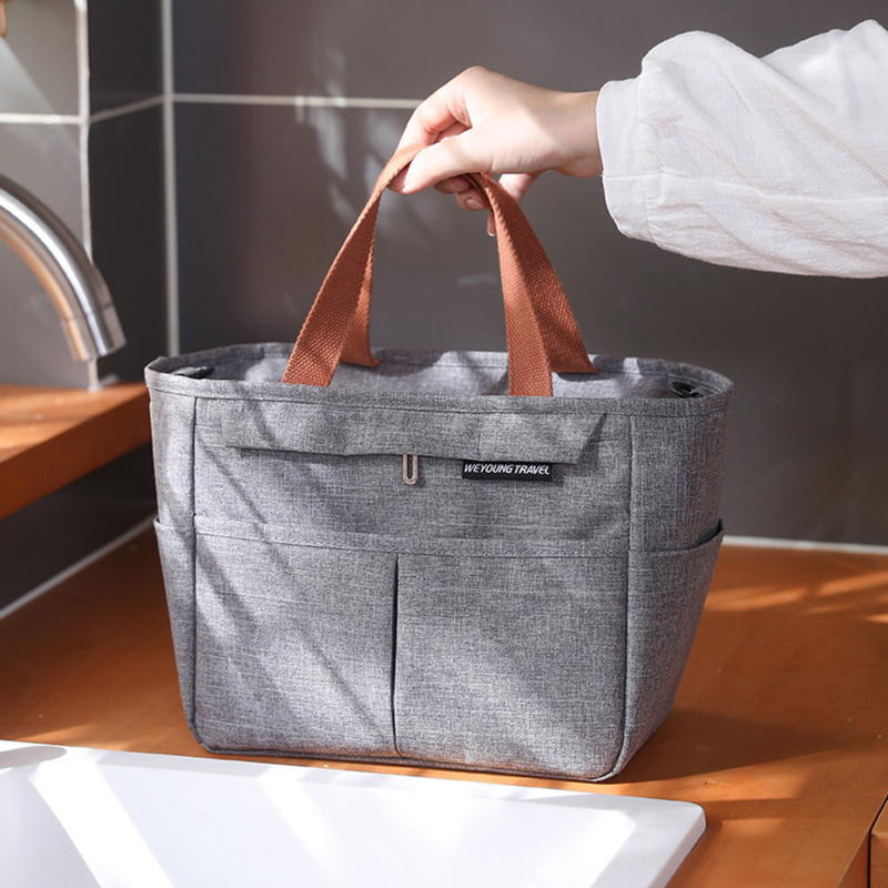 Portable Lunch Box Insulated Thermal Bag Picnic Food Cooler Pouch Large Capacity Shoulder Bento Storage Bags For Women Children
