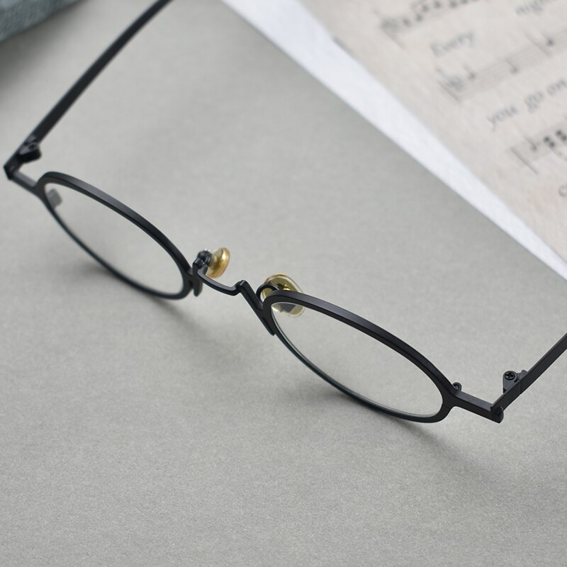 Zerosun montatura per occhiali ovale uomo donna occhiali da lettura Unisex occhiali per prescrizione ottica nero oro