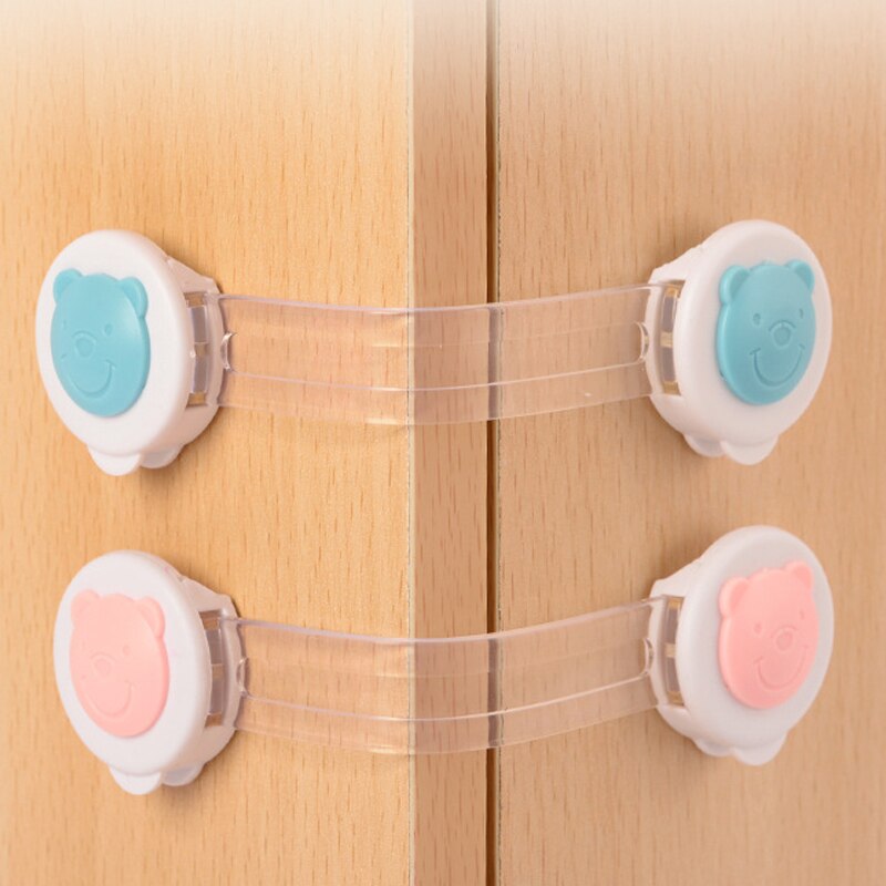 10 Stks/pak Kind Veiligheid Bescherming Lock Abs Anti-Collision Koelkast Kast Lade Lock Plastic Baby Protector Deurslot