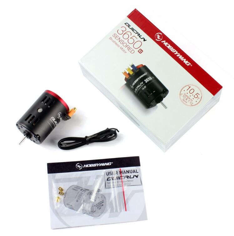 1 kasse hobbywing quicrun 3650  g2 6.5t 8.5t 10.5t 13.5t 17.5t 21.5t 2-3s race børsteløs motor til 1/10 1:12 rc personbiler