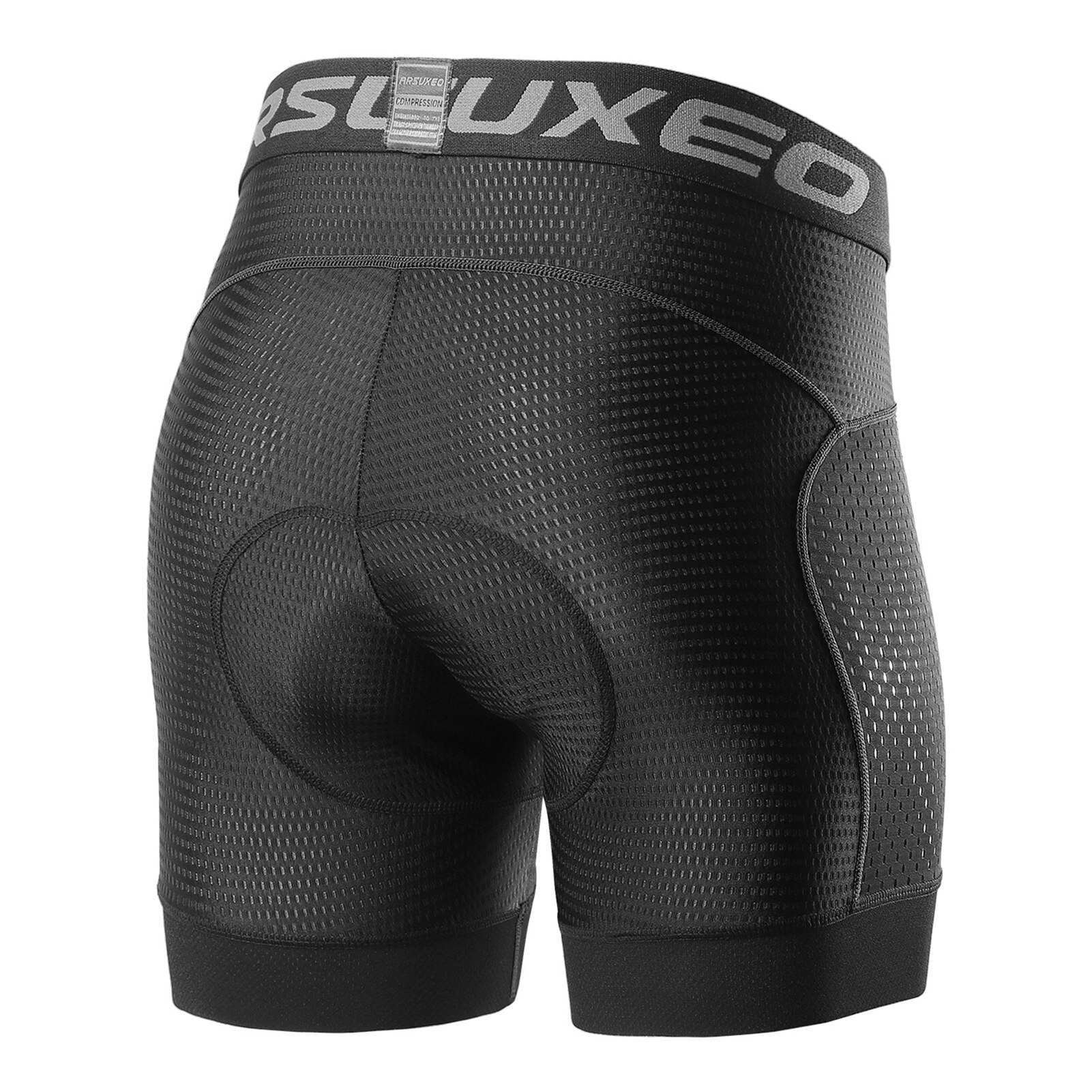 Arsuxeo Cycling Shorts Upgrade 5D Gel Pad Cycling Underwear Pro Shockproof Cycling Underpant Bicycle Shorts Bike Underwear: Brown / XXL