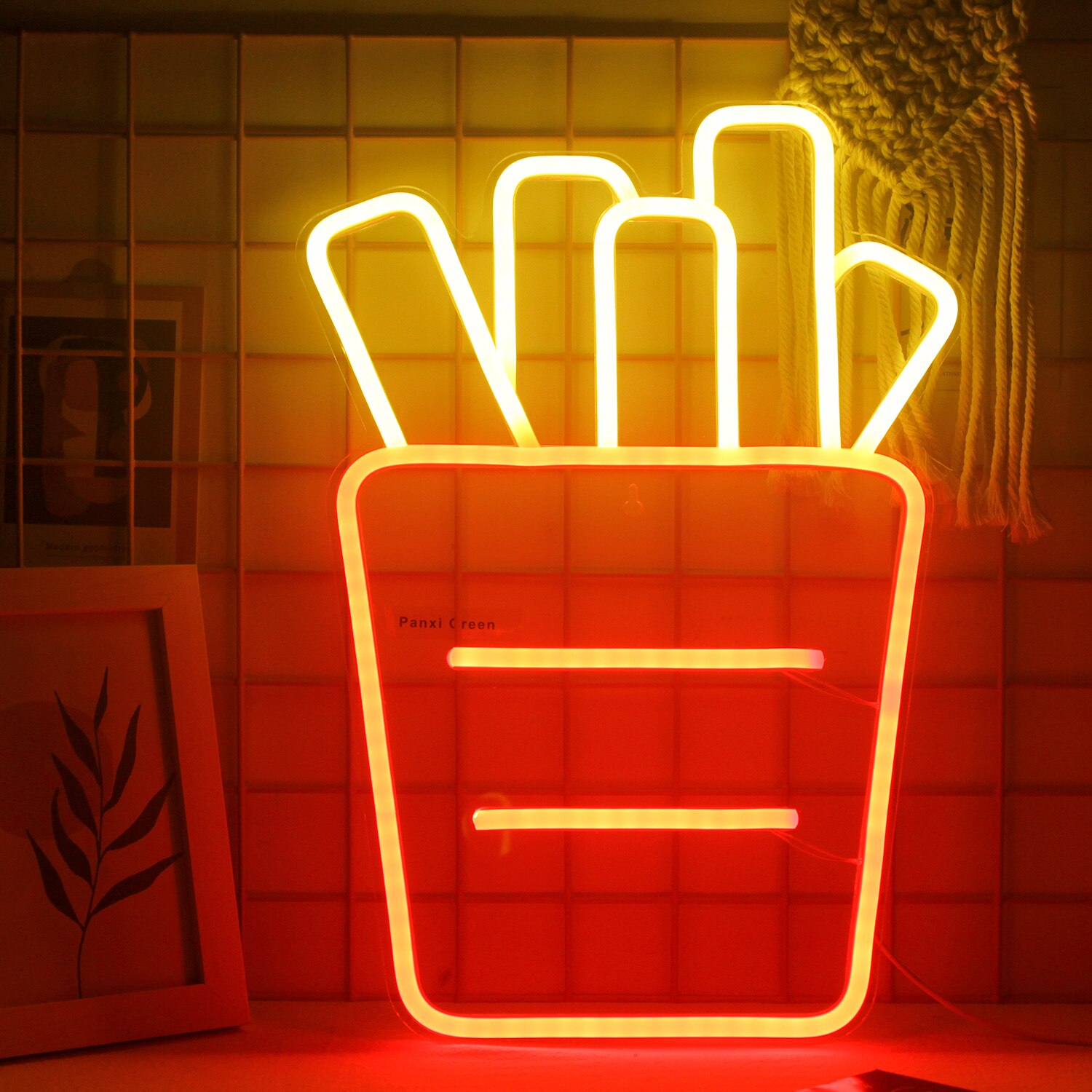Ineonlife – lampe LED au néon en forme de Hamburger, interrupteur USB, luminaire décoratif d&#39;intérieur, idéal pour une fête, un Restaurant ou une boutique