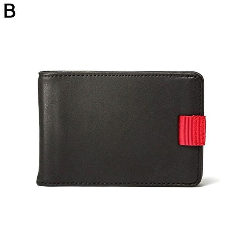 Usd Clip Leather Pull Wallet Usd Clip Card Holder Pull-out Elastic Band Card Bag Pu Leather Female Mini Wallet With Card Holder: B