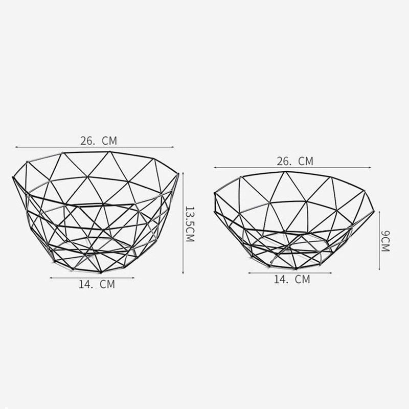 Nordisk fruktfat husholdning europeisk stil gryte enkel avløpskurv snack moderne jern frukt tørket  f9 o 7 smidd frukt  e4 e 1