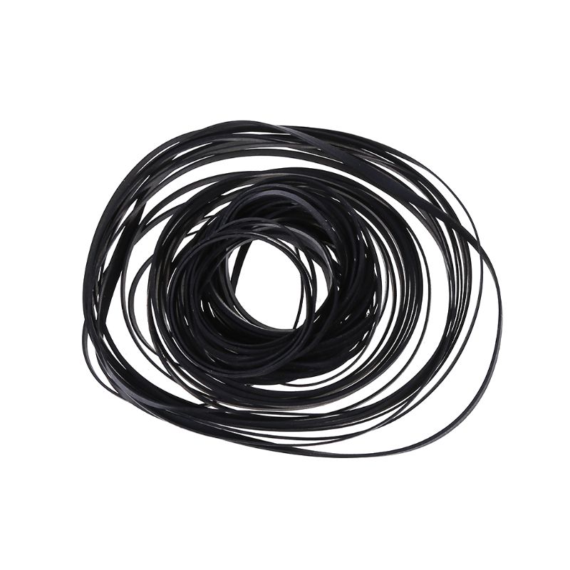50 stk 2mm bredde universell blande kassettbånd maskinbelter assortert vanlig flat gummirem til opptakere walkman cd dvd-stasjon