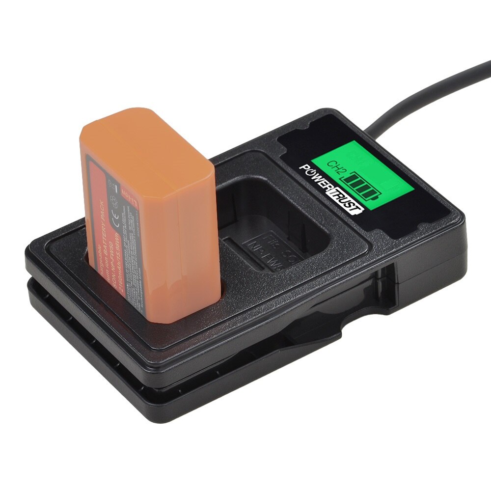Batería y cargador NP-FW50, Compatible con Sony Alpha A6000, A6400, A6100, A6300, A6500, A5100, A5000, A3000, A55, serie 7