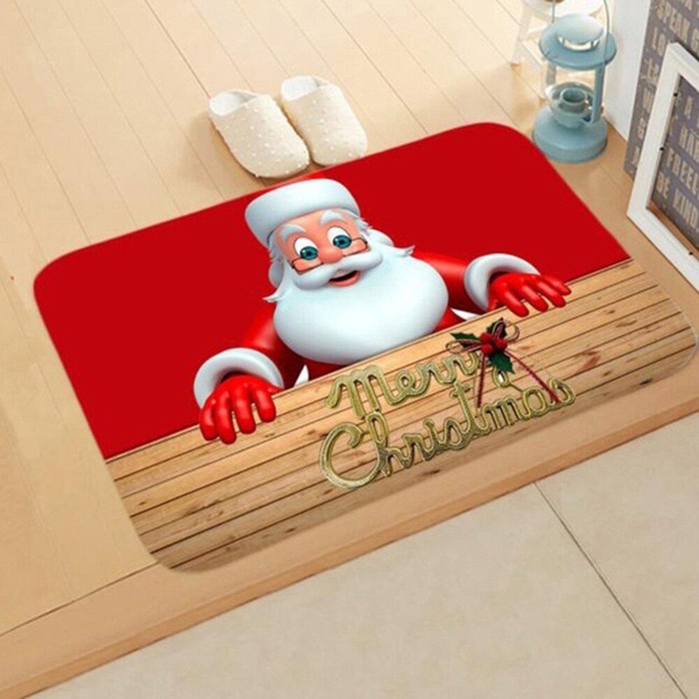Noël père noël renne bonhomme de neige anti-dérapant paillasson tapis de sol tapis salle de bain