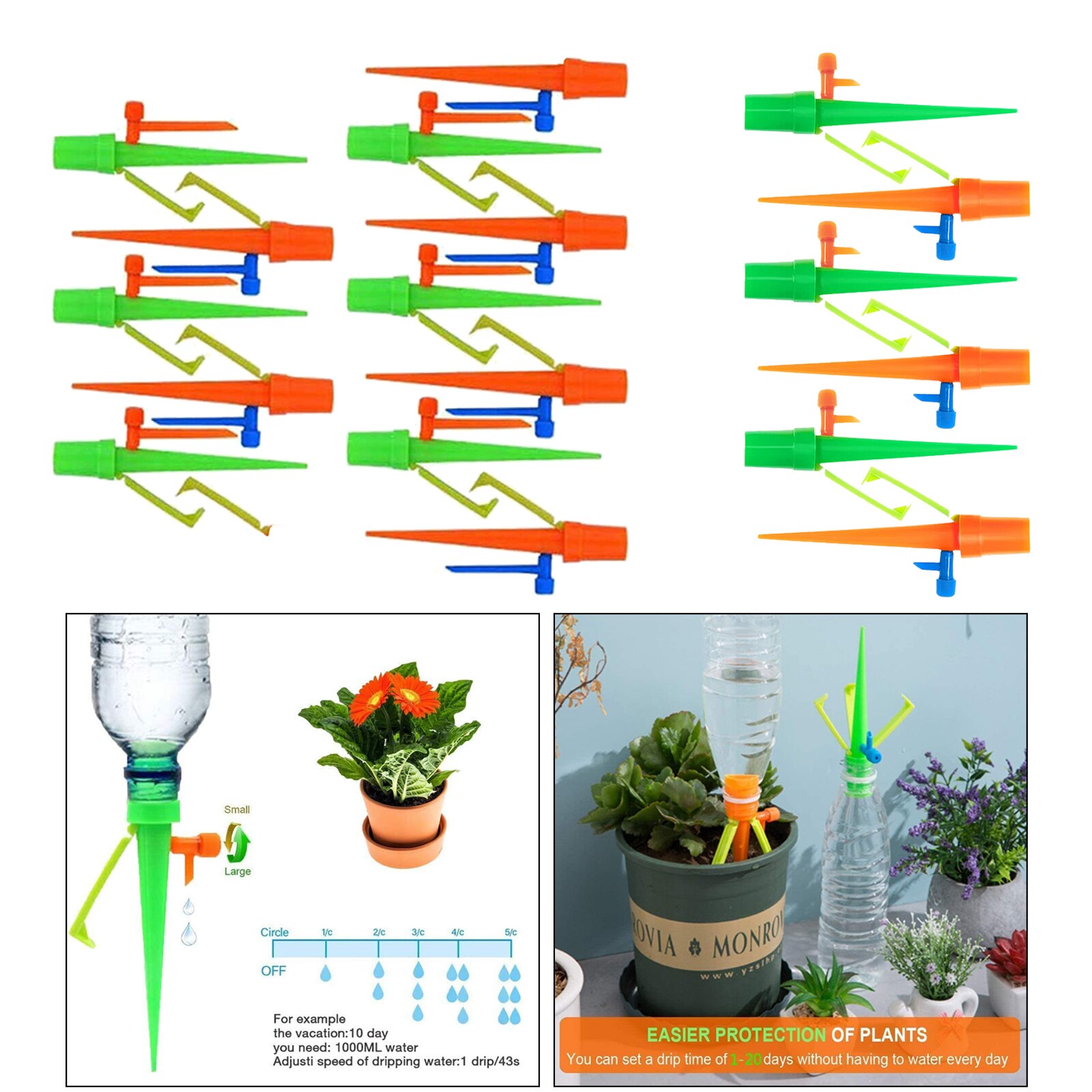 Self Watering Spikes for Indoor Outdoors Plants Home Plants Desk Basins