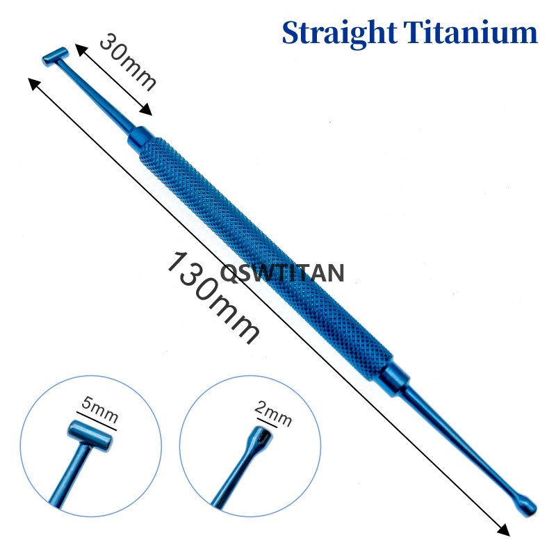 Edelstahl/Titan Doppel-beendet Scleral Spatel mit tasche Clip chirurgische instrumente: Titan gerade