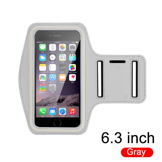 Für Redmi Hinweis 8 6,3 zoll Outdoor-Sport Telefon Cace Für Huawei P30 Lite Gym Lauf Telefon Tasche Arm Band für iPhone 11 6,3 zoll: Gray