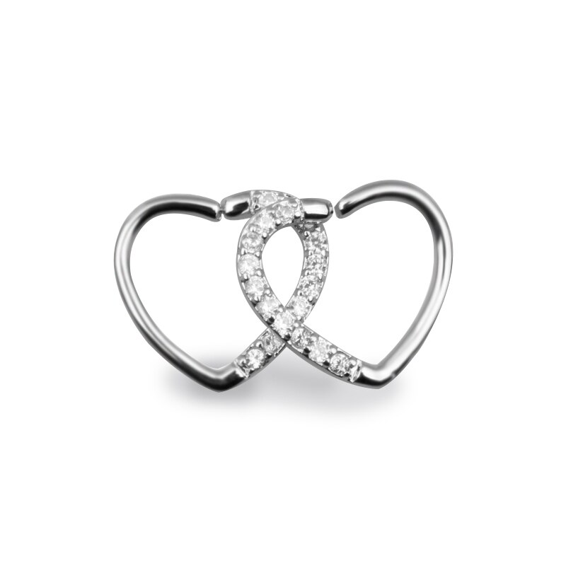 Punk Body Piercing Nose Cartilage Heart Right Closure Daith Cartil Tragus Hinged Segment Ring Body Jewelry Earrings 5 Style: SKU-CY1791