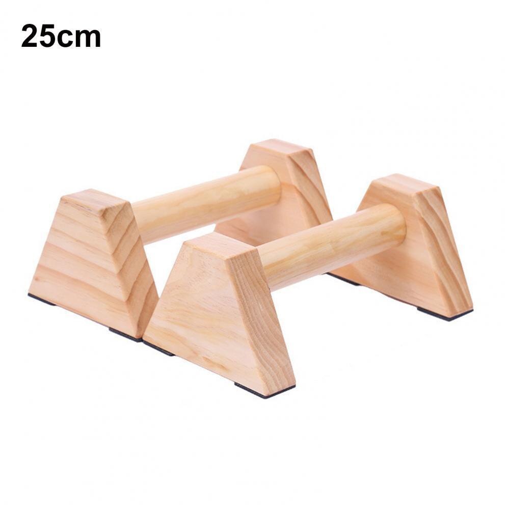 1 Paar Hout Parallettes Grote Hout Verdikte Driehoek Ondersteuning Hout Parallettes Voor Gym Push-Up Handvat Parallettes Bar:  25 cm