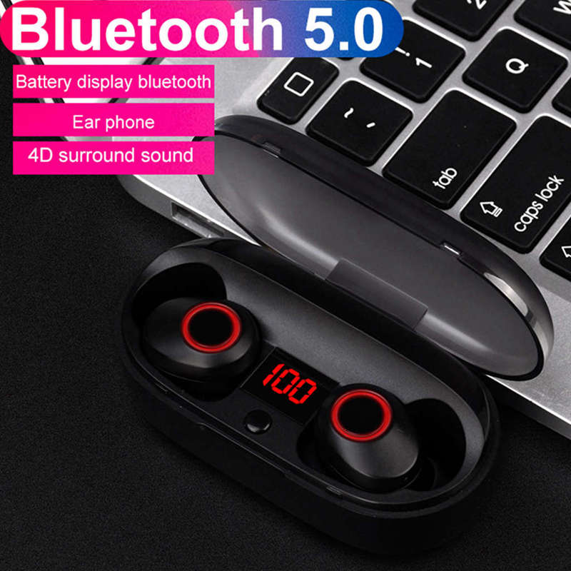 J29 Bluetooth 5.0 Tws Battery Display Mini Wireless Ear Buds Twins Earphone Headphones With Battery Case Hands Free