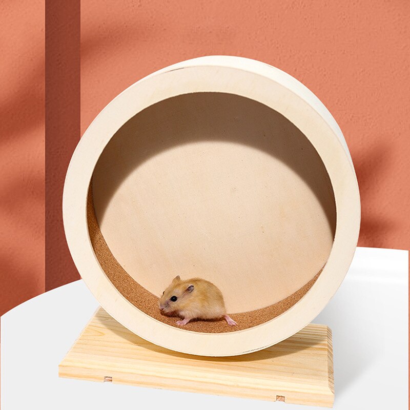 Roue d&#39;exercice en bois pour Hamster, jouet pour Rat, gerbille, Chinchillas