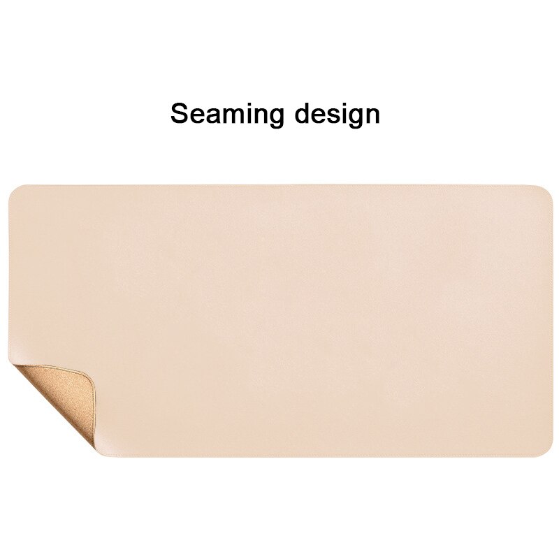 Alfombrilla de ratón de corcho Natural suave, alfombrilla de escritorio antiincrustante de PVC, impermeable, para teclado XXL, para escritorio de escritura,: Style 2 Apricot / 270x210 mm