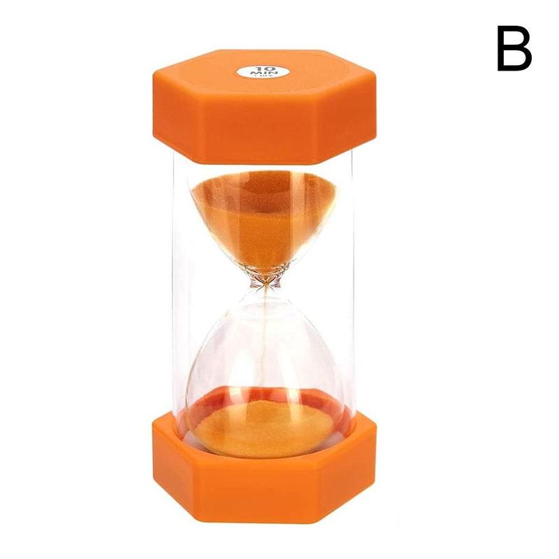 30 Minutes Hexagonal Anti-fall Sand Watch Timer Plastic Crafts Quicksand Bottle Multicolor Timer Home W9x0: Orange