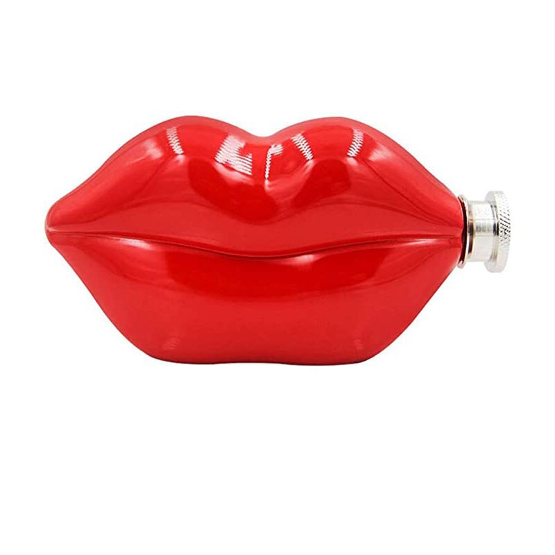Hip Flask Red Lips Shape 5oz Food Grade Stainless Steel Alcohol Whiskey Bottle Drinkware Bridesmaid Flasks: Hip Flask