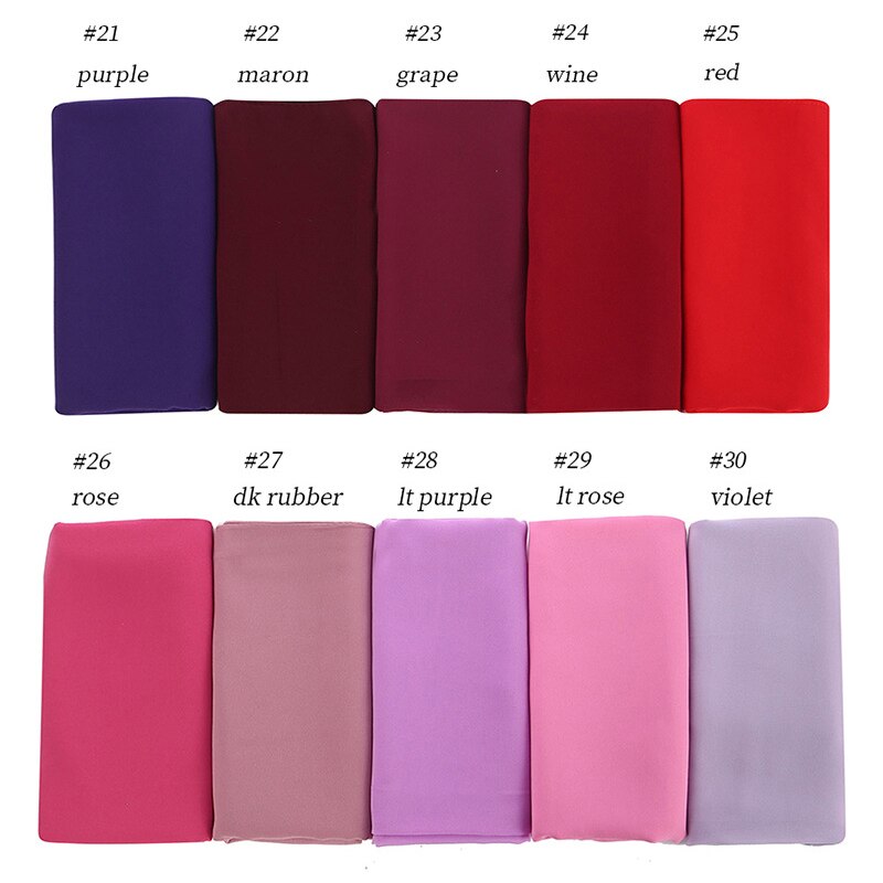 10 pièces/lot femmes en mousseline de soie écharpe plaine bulle en mousseline de soie Hijab châles enveloppes tête écharpe Femme bandeau musulman Hijabs foulards Bandanas: Color Swatch 3