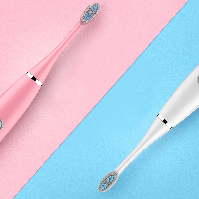Elektrische Tandenborstel Voor Mannen En Vrouwen Paar Volwassen Huishoudelijke Batterijen Waterdicht Sonische Tandenborstel Vervanging Tanden Heads Set