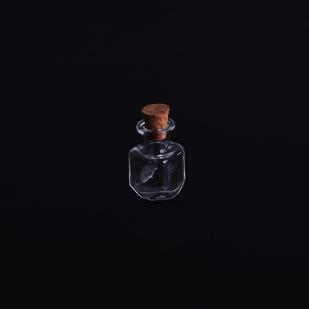 Mini botellas vacías de cristal con mensaje, viales, colgante m15, 12 estilos, 5 uds.: 10