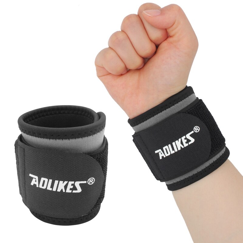 Einstellbare Sport Armband Handgelenk Klammer Wrap Bandage Unterstützung Band Gym Strap Sicherheit Sport Handgelenk Schutz Hand Bands Aolikes: Gray / 2 Piece