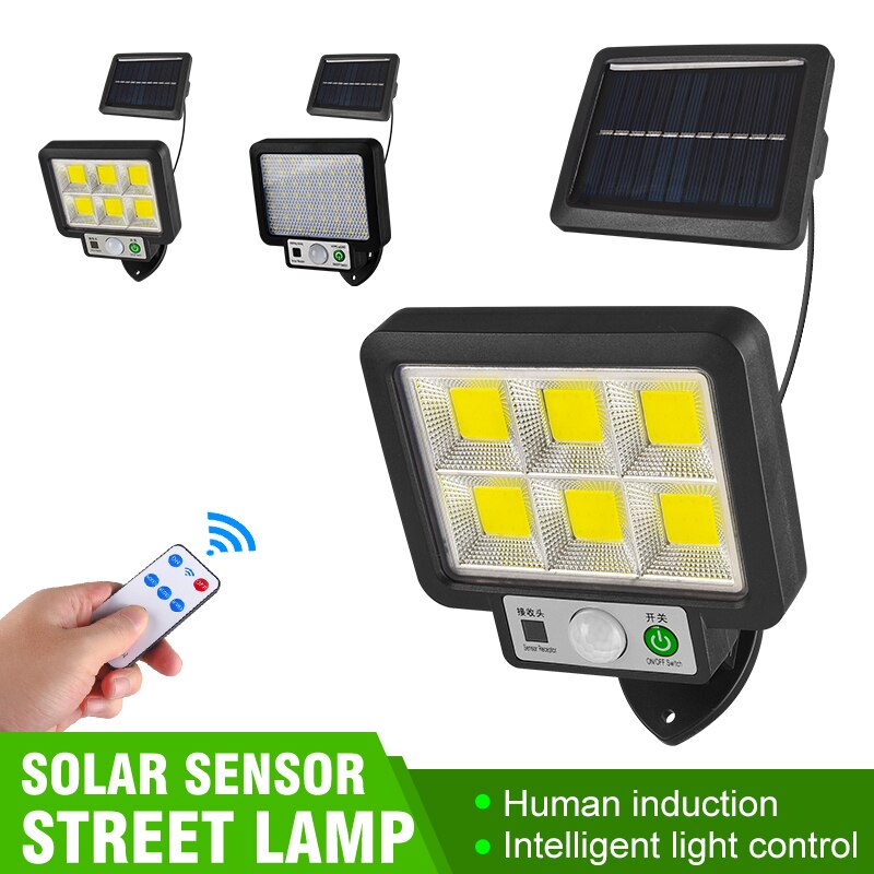 56 Led Solar Licht Menselijk Lichaam Sensor 72COB Solar Lamp IP65 Outdoor Licht Automatische Helderheid Tuin Straat Licht