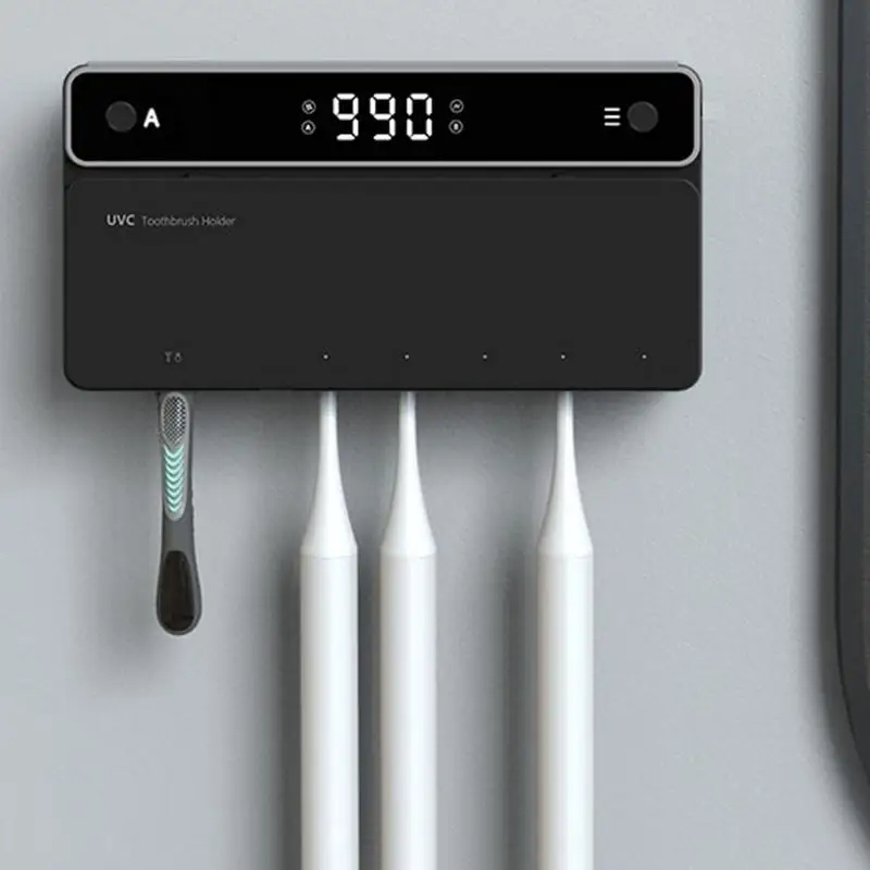 UV-tandenborstelhouder Oplaadbare sneldrogende tandenborstel Scheermesopslagsterilisator met LED-display Badkameraccessoires