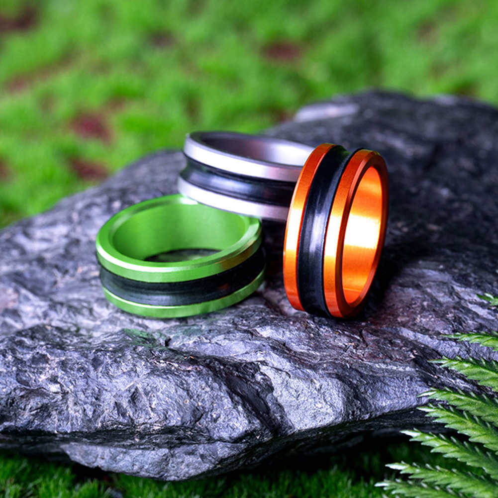 Anillo de alambre de tracción de aleación para pesca, anillo antideslizante para atar nudos, carrete y Protector de dedo, equipo de pesca, 2 uds.
