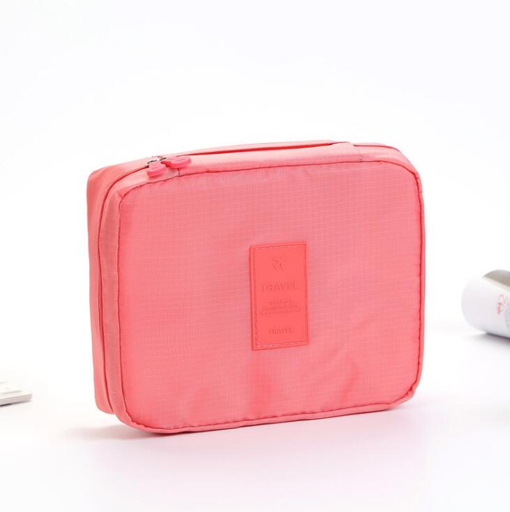 Novos Acessórios De Viagem Mulheres Sacos De Armazenamento Caso Organizador Da Viagem Maquiagem Viagem Bagagem Embalagem Organizadores De Armazenamento De Pano: pink bag