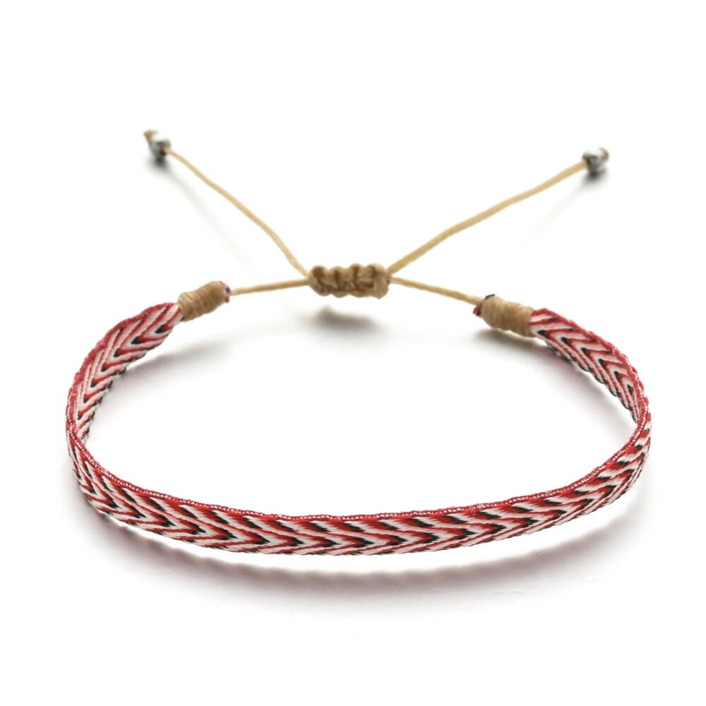ZMZY Boho Regenbogen Armbänder für Frauen Wayuu Bunte Glück Einstellbare Paar Armbinde: QQ192