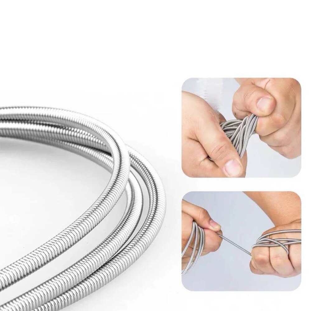 30/45/90/155/200cm Pipe Cleaning Brush Stainless Steel Water Filter Air Tube Flexible Double Ended Hose Aquarium