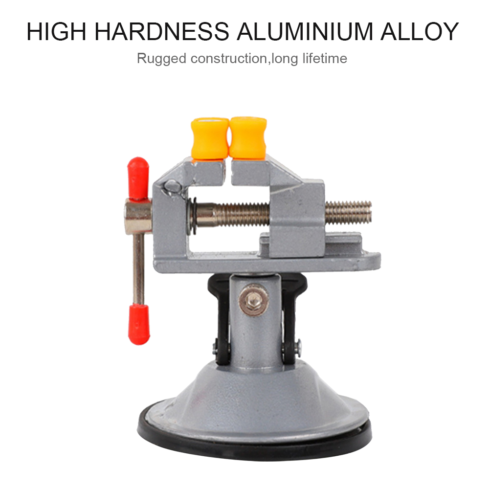 Mini Suction Vise Clamp Bench Clamp Universal Table Vise Vacuum Base 360 Degrees Swiveling for DIY Sculpture Craft Carving