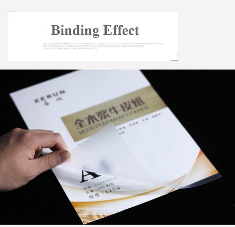 A4 Binding Film Plastic Cover PVC Plastic Loose-leaf Bookbinding Cover Transparent Plastic Sheet Book Accessories Book Cover