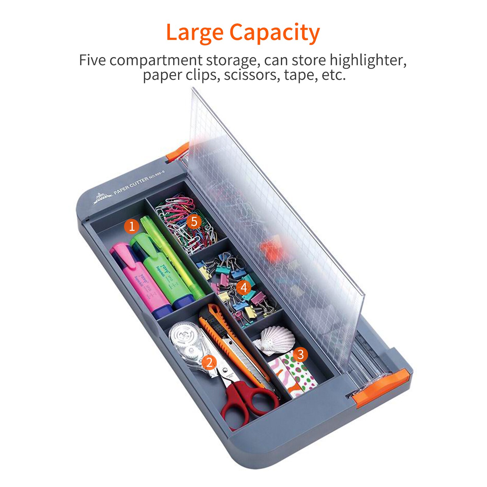 Multi-Functional Storage Box A4 Paper Trimmer Paper Cutter 31cm Cutting Length for Craft Paper Photo Laminated Paper Scrapbook
