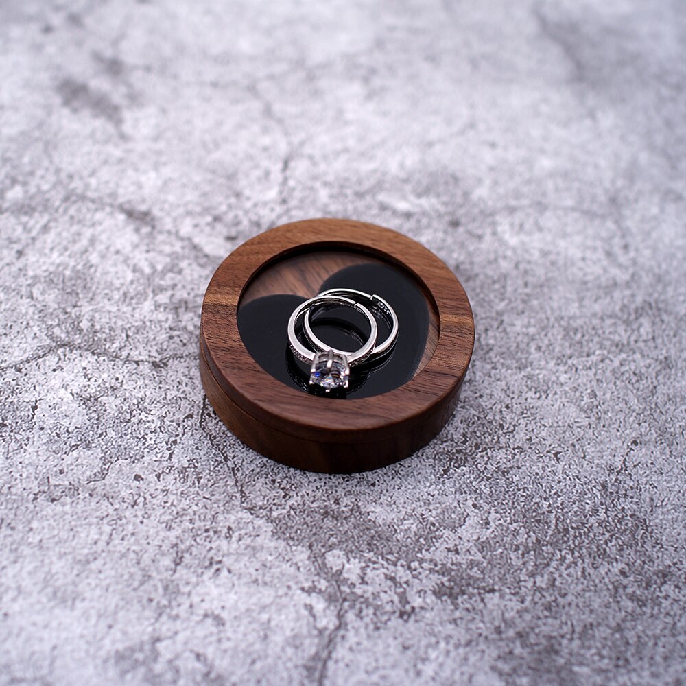 Rustic Wooden Ring Box Custom Wedding Proposal Ring Bearer Box Engraved Wedding Ring Holder, Jewerly Box name