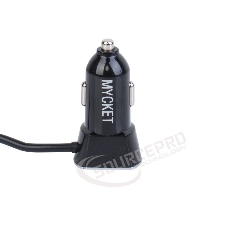 Usb car charger 2,4 t 4 ports, universal usb fast adapter with 1,6 m/5,25 ft extension cables for car phone