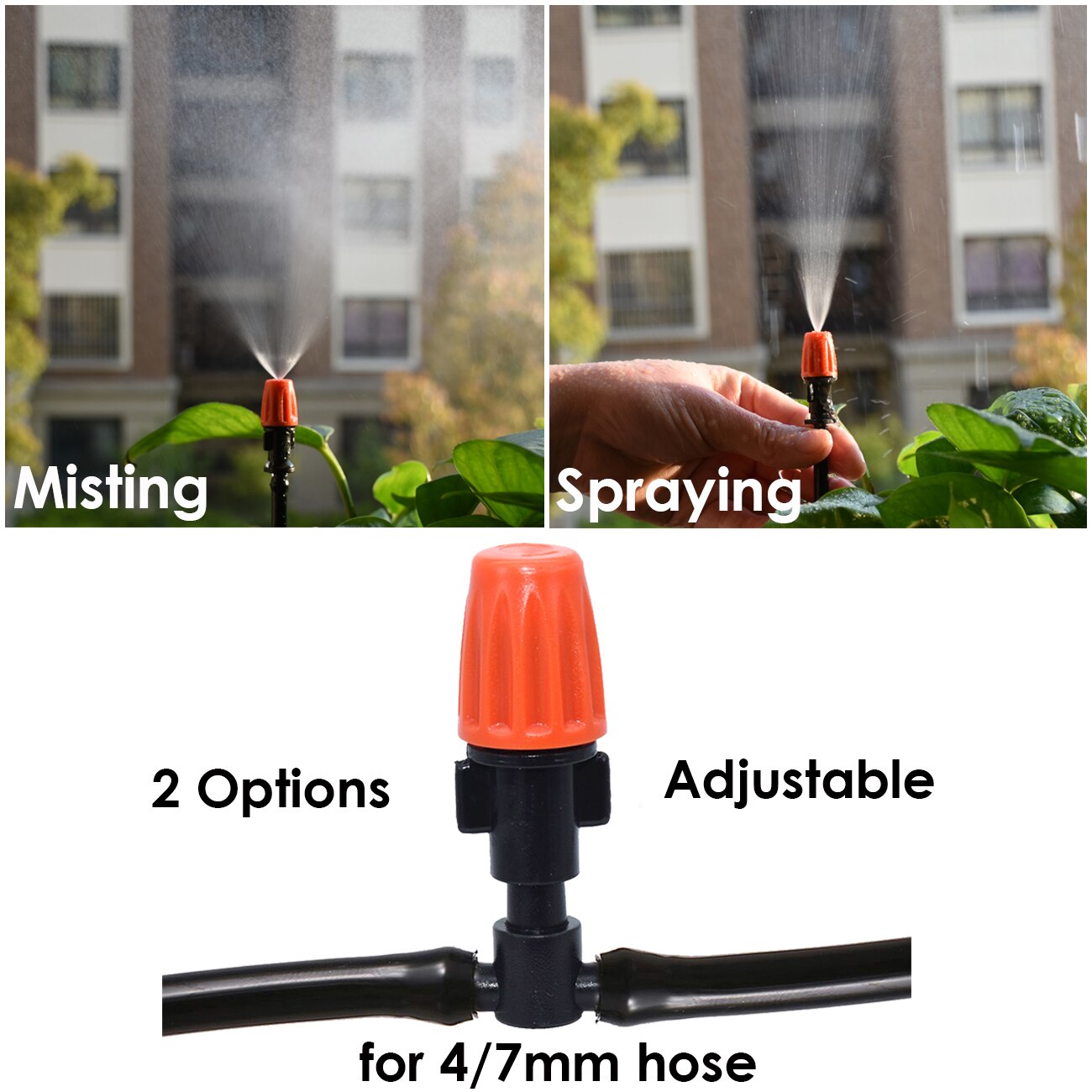 KESLA Garden Micro Drip Irrgation Watering Kit Timer Controller Automatic Misting Cooling 17CM Sprinkler Stake System Greenhouse
