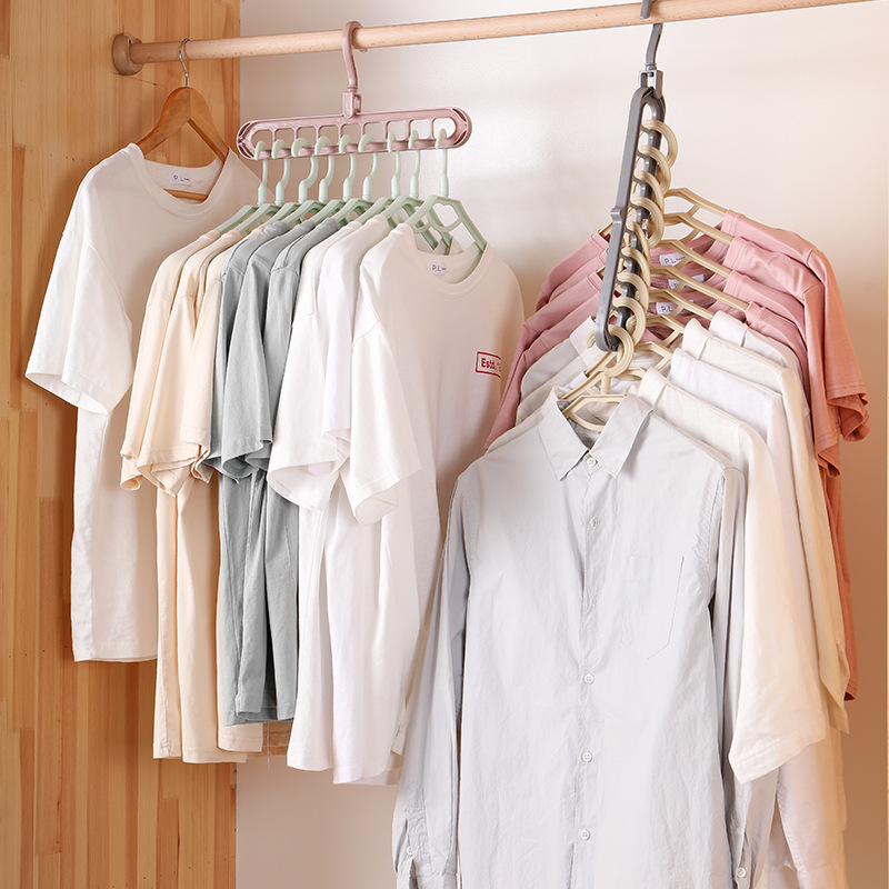 Magic Multi-port Support Hangers Multifunction Plastic Clothes Rack Space Saving Hanger Organizer Drying Hanger Storage Hangers