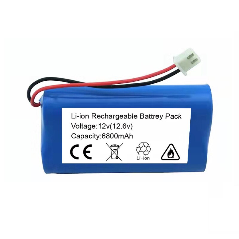 Portable 12V 6800mAh 18650 Lithium ion Rechargeable Battery pack 3S1P Speaker flashlight CCTV Camera GPS search light equipment