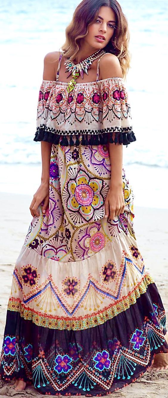 Strand Jurken Badpakken Tuniek Bedekt Vrouw vrouwen Jurk Print Kledingstuk Rok Gedrukt Condoleren Riem Acetaat Saida De Praia: L