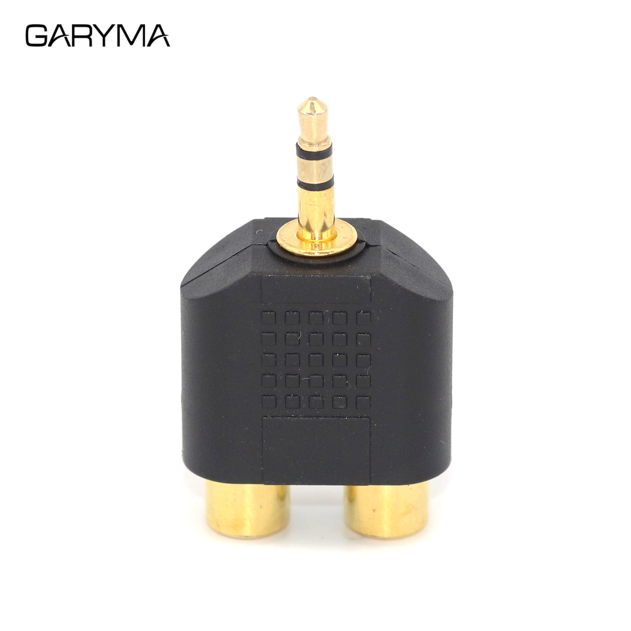 Vergoldeter 3,5mm Stereo-Stecker auf Doppel-RCA-Buchse Adapter y Splitter RCA-Audio--Adapter-Anschluss