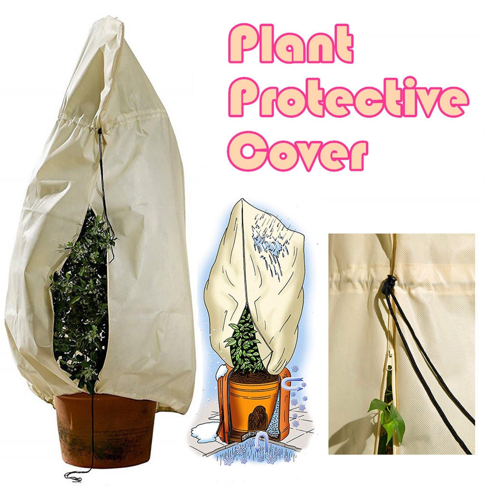 25# Warm Plant Covers Cover Tree Shrub Plant Protecting Bag Frost Protection Yard Garden Winter Anti-frostbite Windbreak Cover