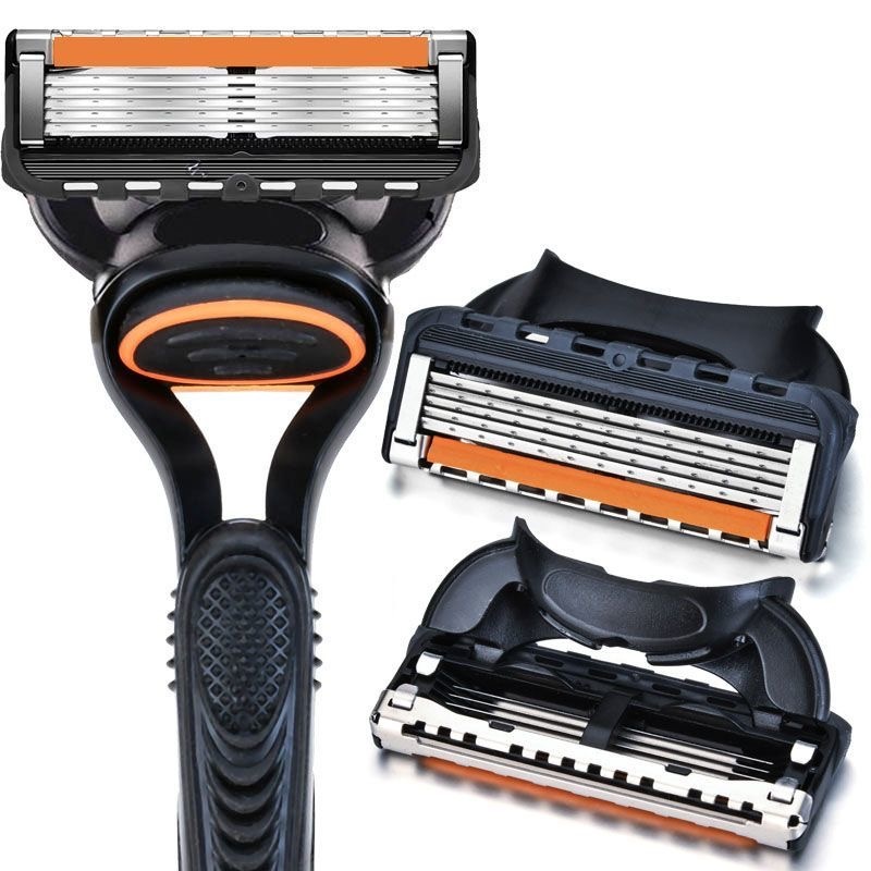 Old-fashioned Genuine Fusion Razor for Men Face Hair Shaving Removal Safety Manul Shaver Replacement Razor Blades Cassettes