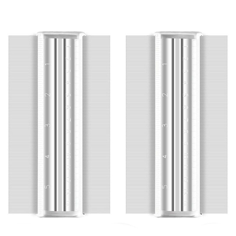 2 Pieces 6 Inch Contour Gauge Profile Gauge Contour Duplicator Gauge Stainless Steel Multi-Functional Contour Gauge for Tiling L: Default Title