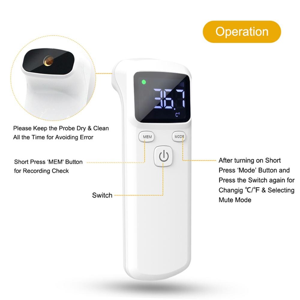 Finger Pulse Oximeter Digital Fingertip Oximeter Blood Oxygen Saturation Meter SPO2 PR Heart Rate Monitor + Infrared Thermometer