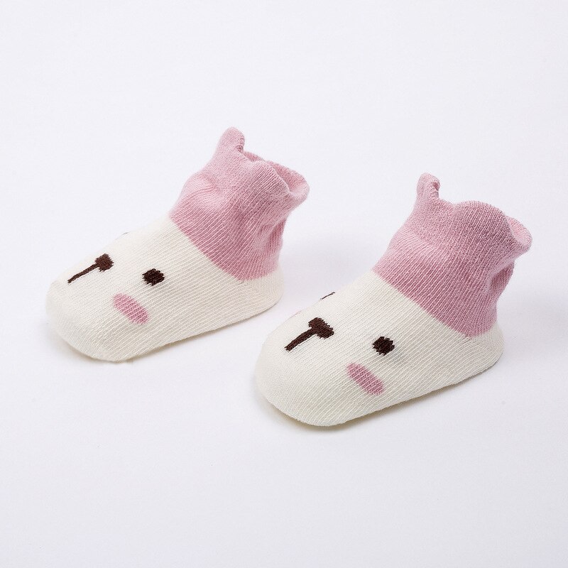 6 Paren/partij 0 Tot 2 Jaar Baby Sokken Lente Zomer Leuke Cartoon Low Cut Sokken Voor Pasgeborenen Baby Jongen Meisje anti-Slip Katoenen Sokken: Pink 6 Pairs / 0-12M