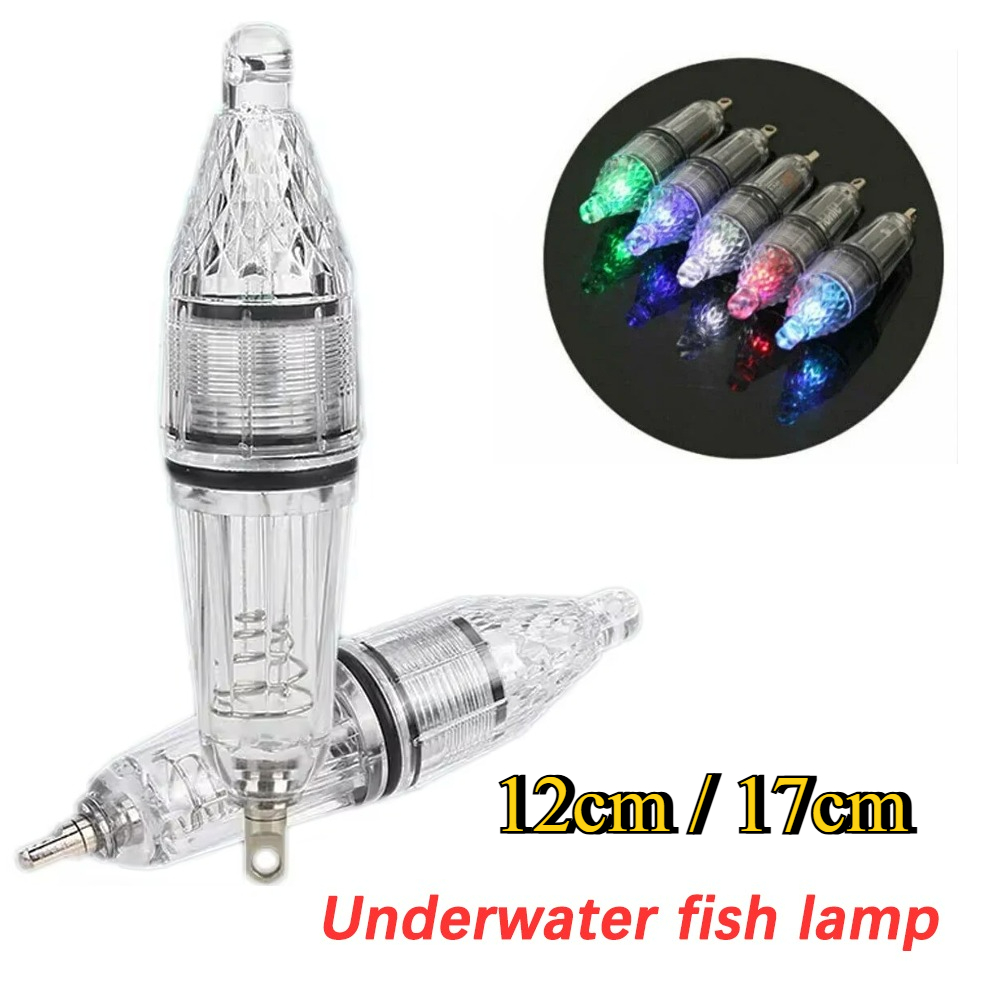 Onderwater LED Lokken Licht 12/17 cm Waterdicht Vissen Licht Kleurrijke Flash LED Aas Lamp Vissen Gereedschap, zonder Batterij